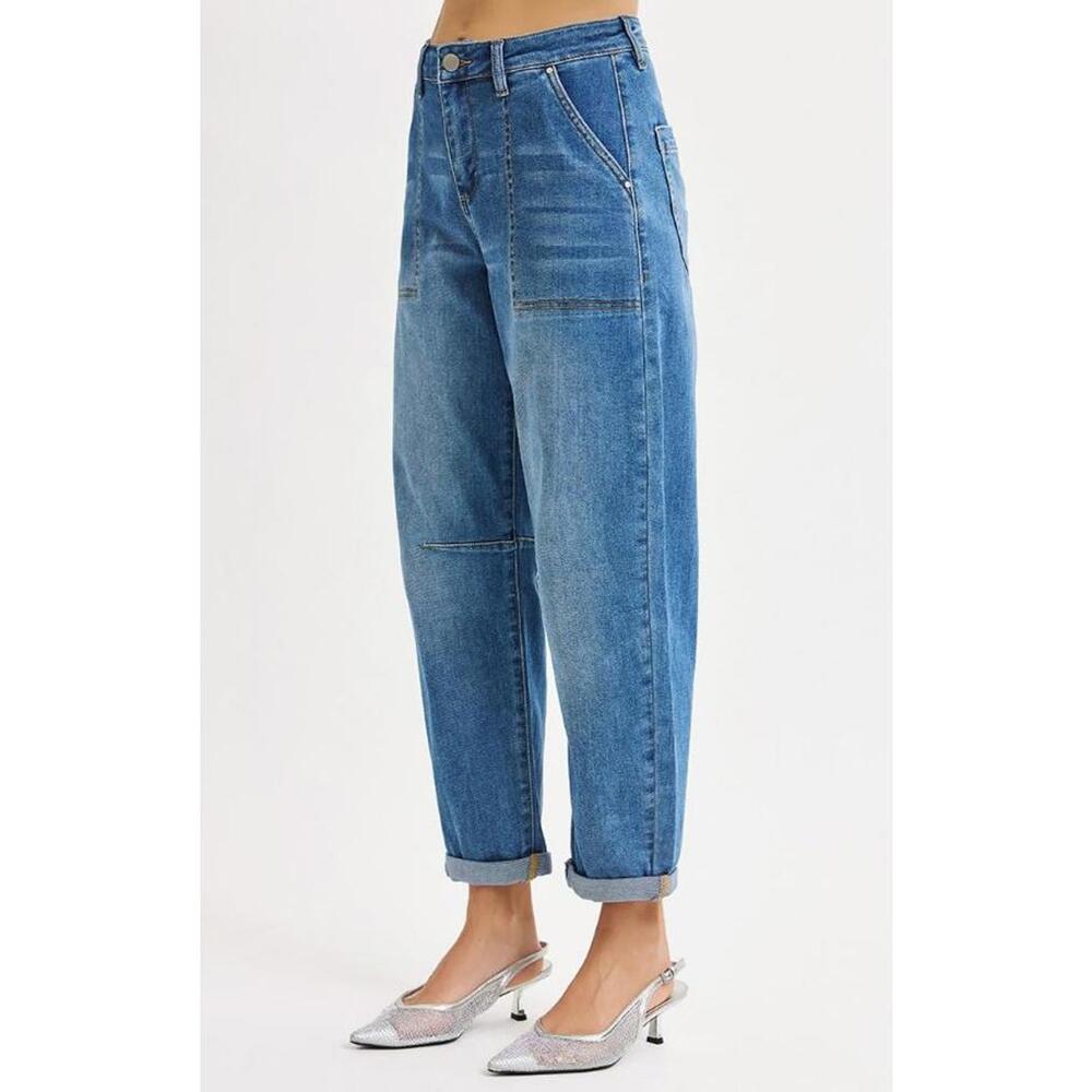 High Rise Blue Jeans - Picture 3 of 5